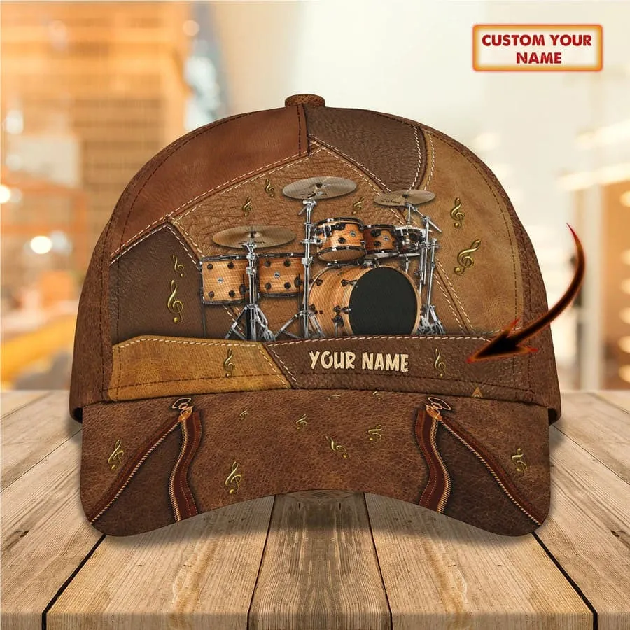 Gift For Drummer, Personalized Drummer Hat 3D Cap All Over Prints for Drummer, Drummer Gifts For Him