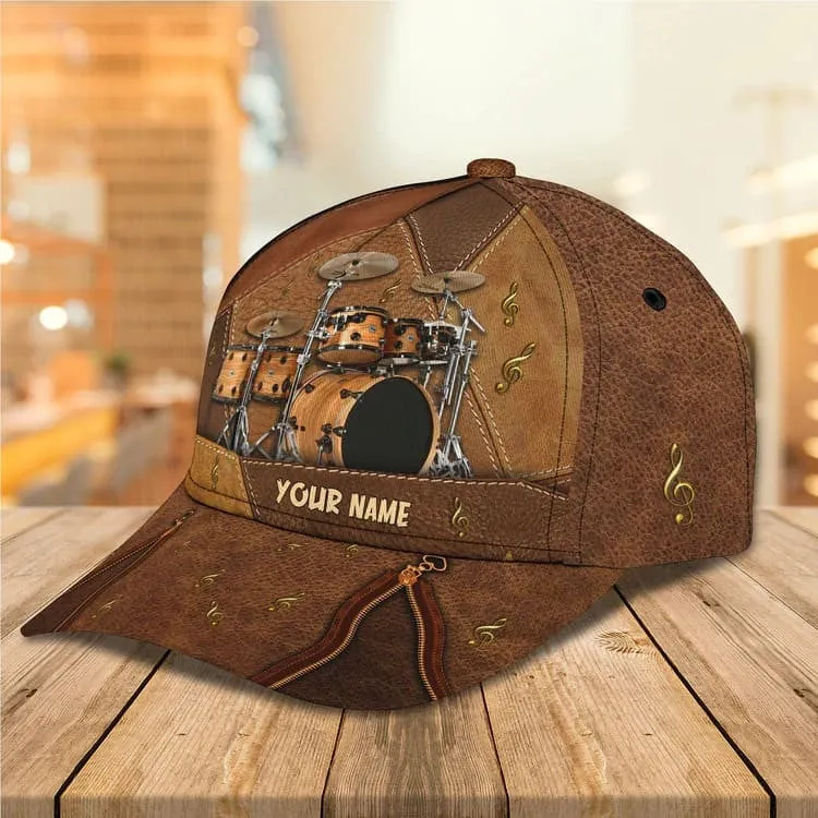 Gift For Drummer, Personalized Drummer Hat 3D Cap All Over Prints for Drummer, Drummer Gifts For Him