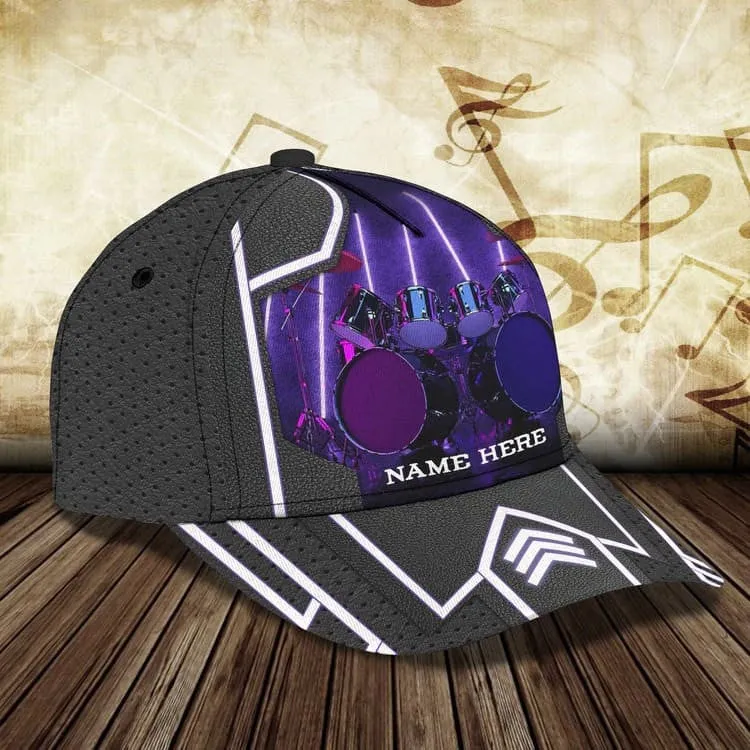Gift For Drummer, Personalized Drummer Hat 3D Cap All Over Prints for Drummer, Drummer Gifts For Him
