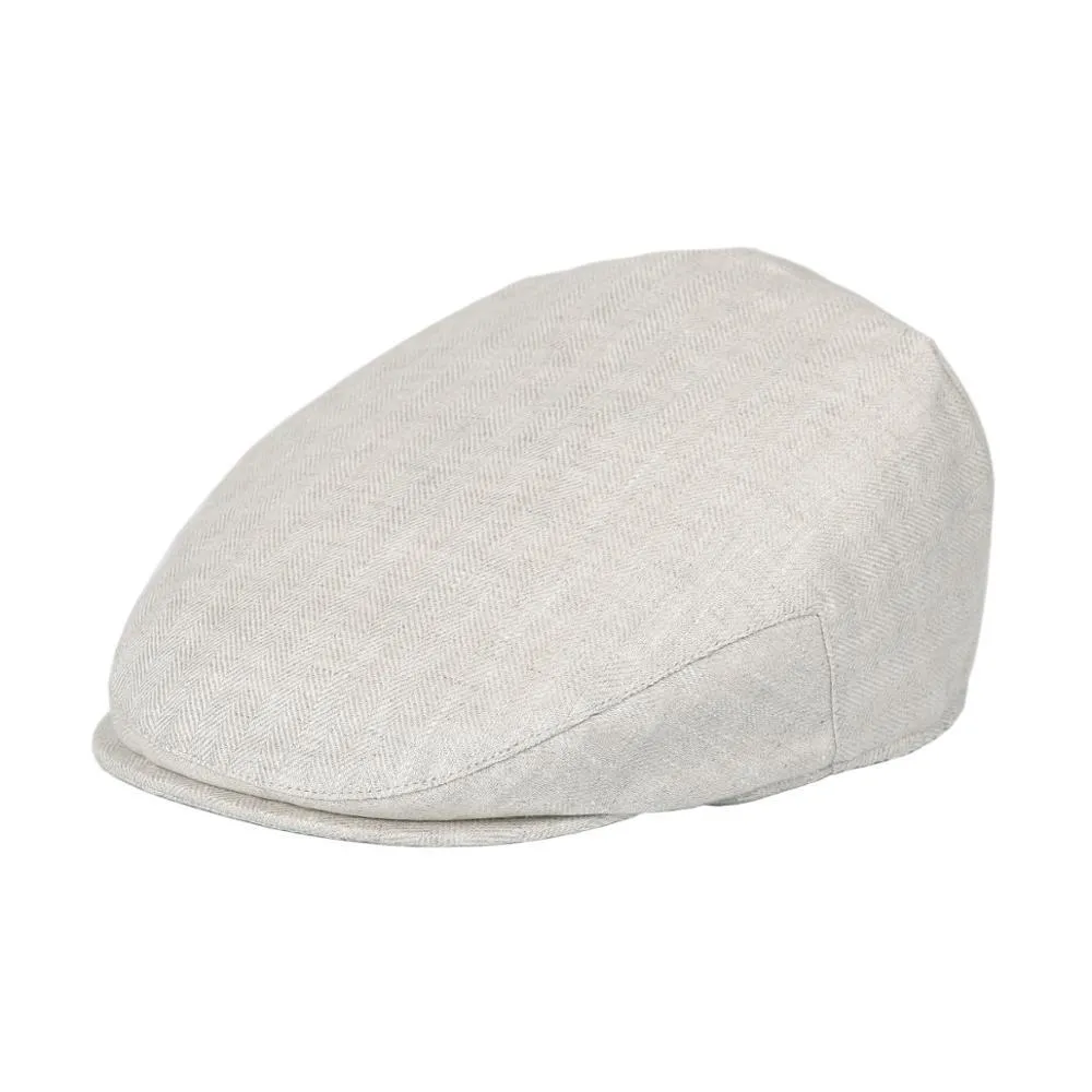 Herringbone Linen Ivy Cap