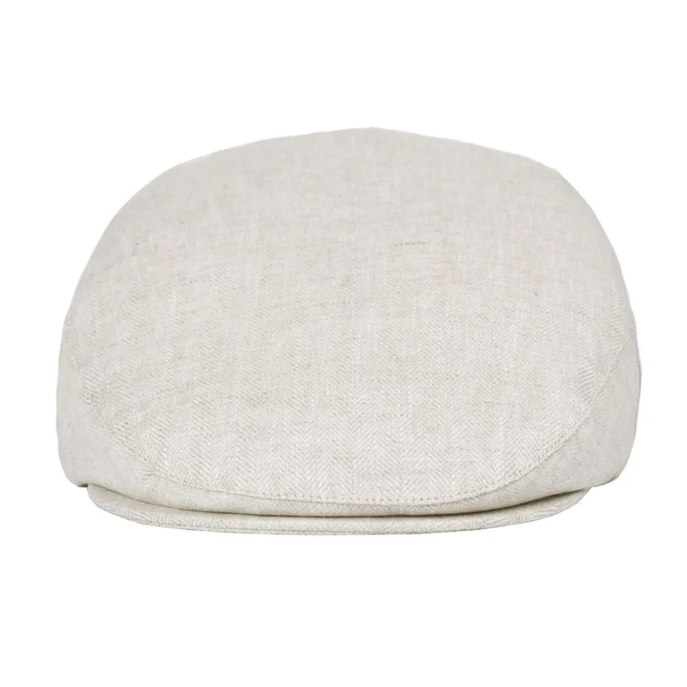 Herringbone Linen Ivy Cap