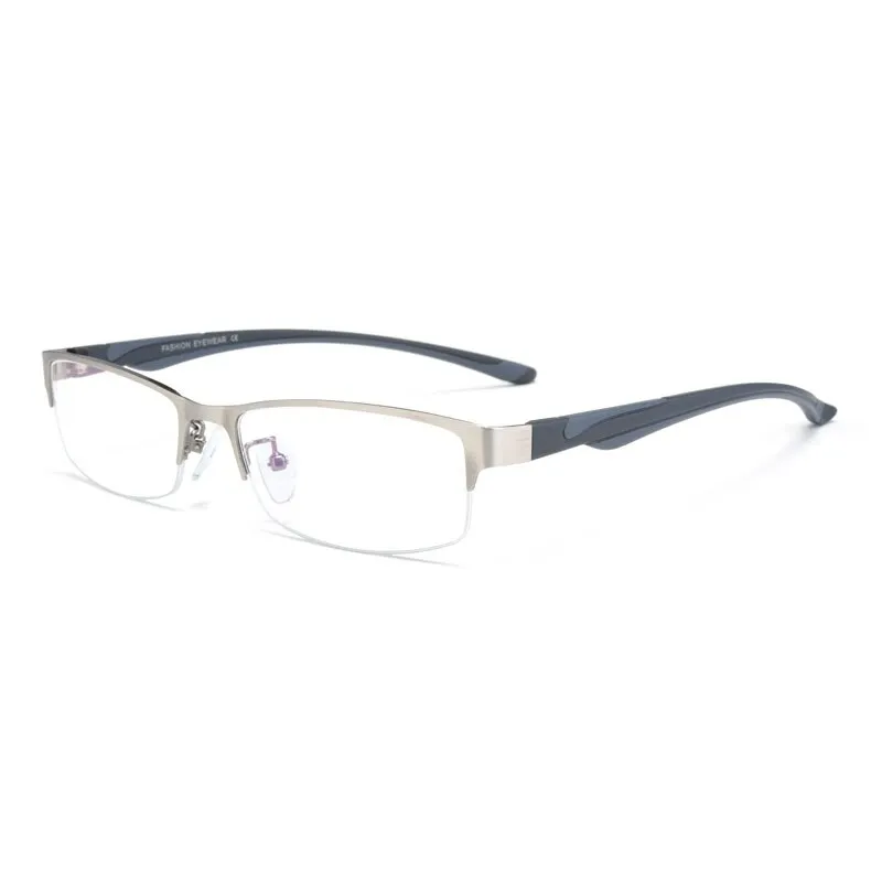 Hotochki Unisex Semi Rim Stainless Steel Alloy Frame Reading Glasses Xs671