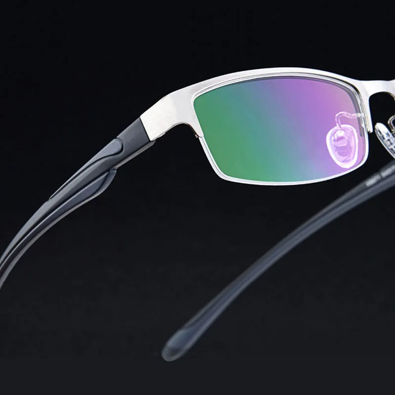 Hotochki Unisex Semi Rim Stainless Steel Alloy Frame Reading Glasses Xs671