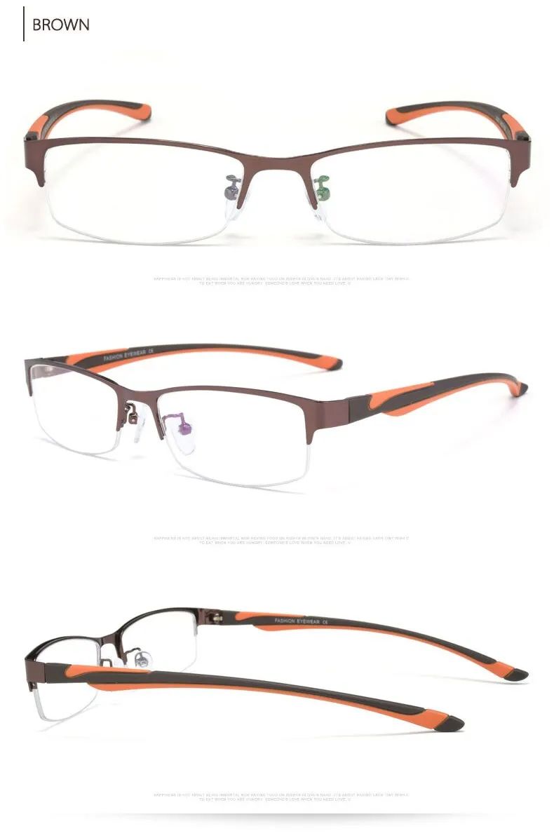 Hotochki Unisex Semi Rim Stainless Steel Alloy Frame Reading Glasses Xs671