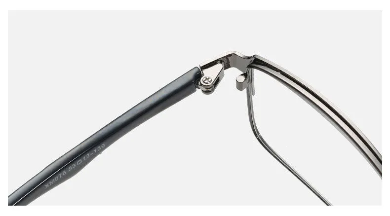 Hotochky Unisex Full Rim Square Stainless Steel Non Spherical Reading Glasses T076