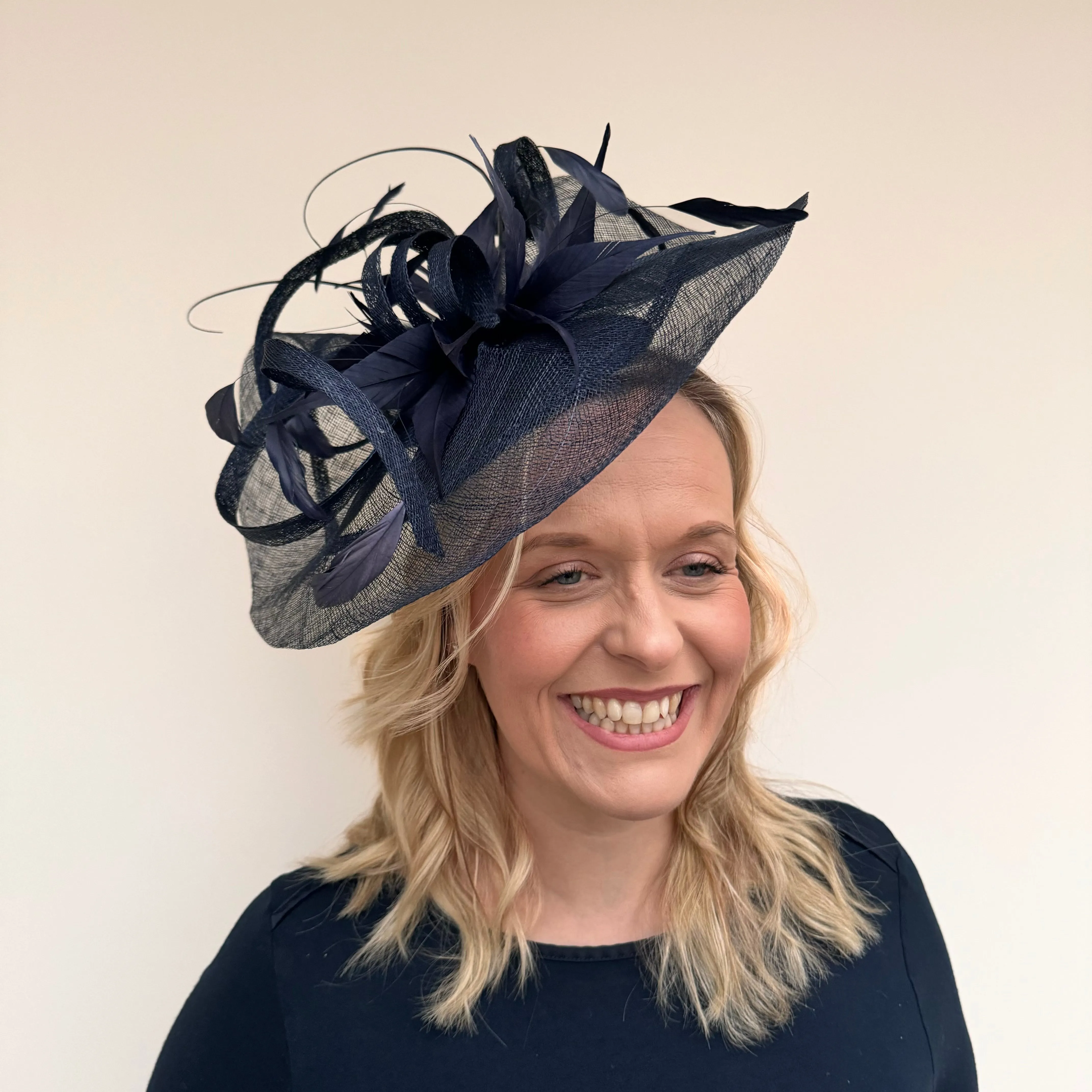 J Bees JB/V125 Large Fascinator In Blues