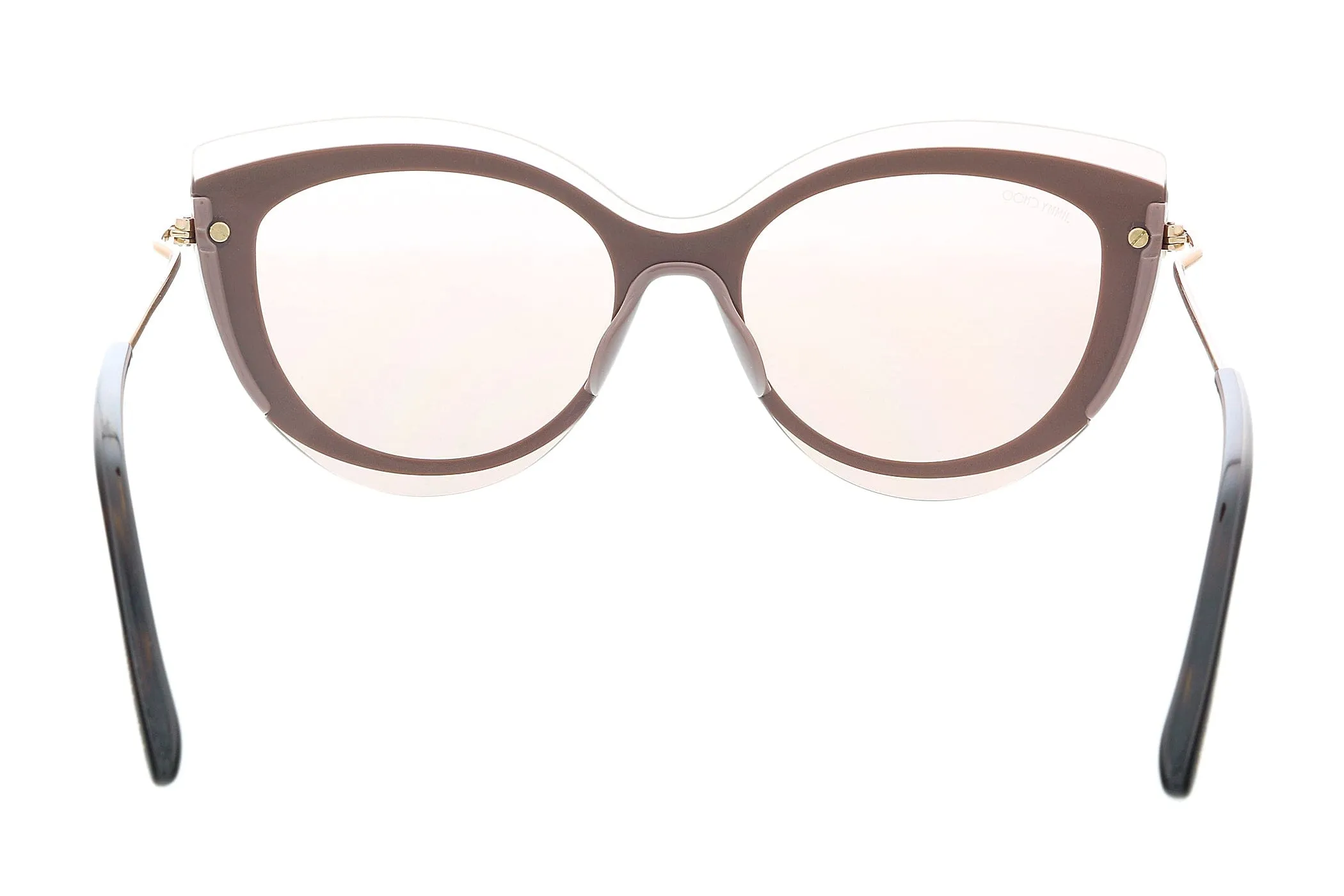 JIMMY CHOO CLEAGS 0FWM K1 Beige Cateye Sunglasses