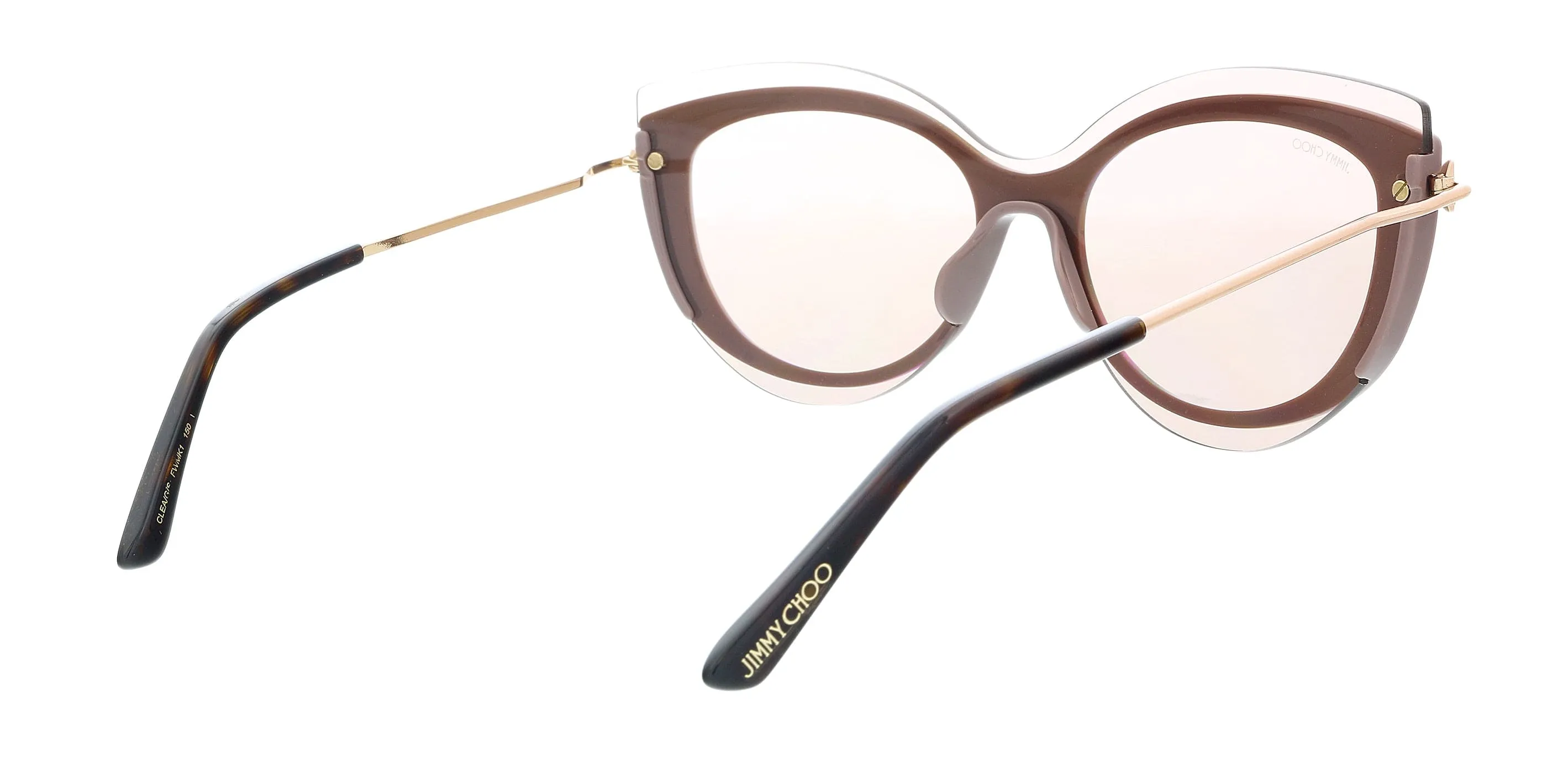 JIMMY CHOO CLEAGS 0FWM K1 Beige Cateye Sunglasses