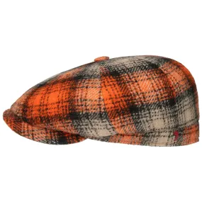 Kevalo Wool Check Flat Cap by Alfonso D'Este