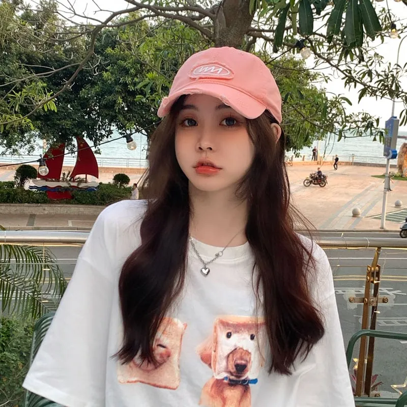Korean Fashion Girl Pink Baseball Cap