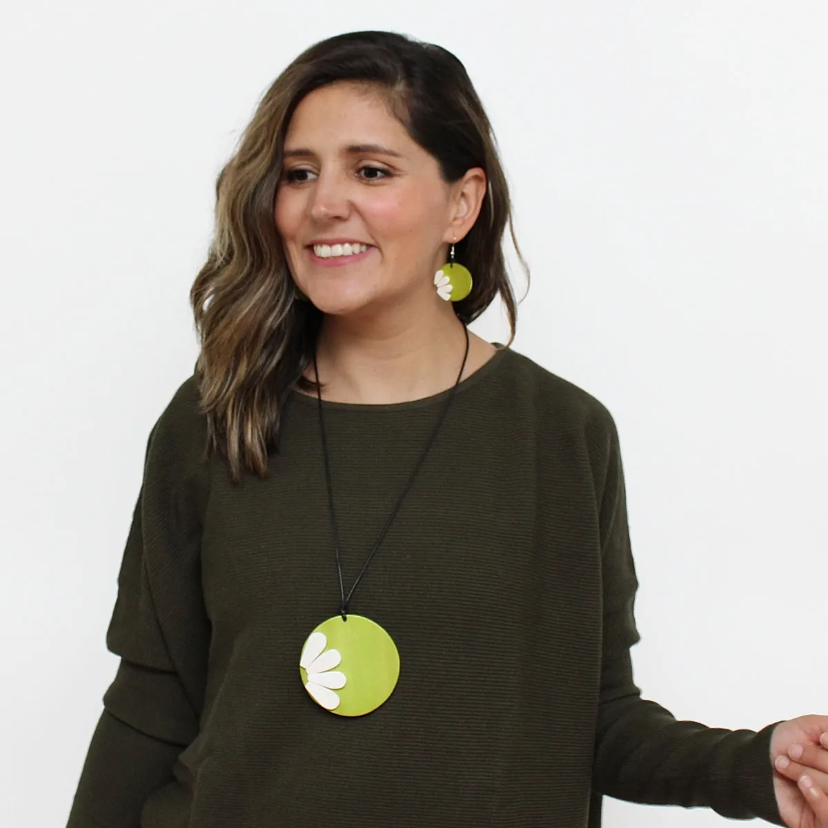 Lime He Loves Me Pendant