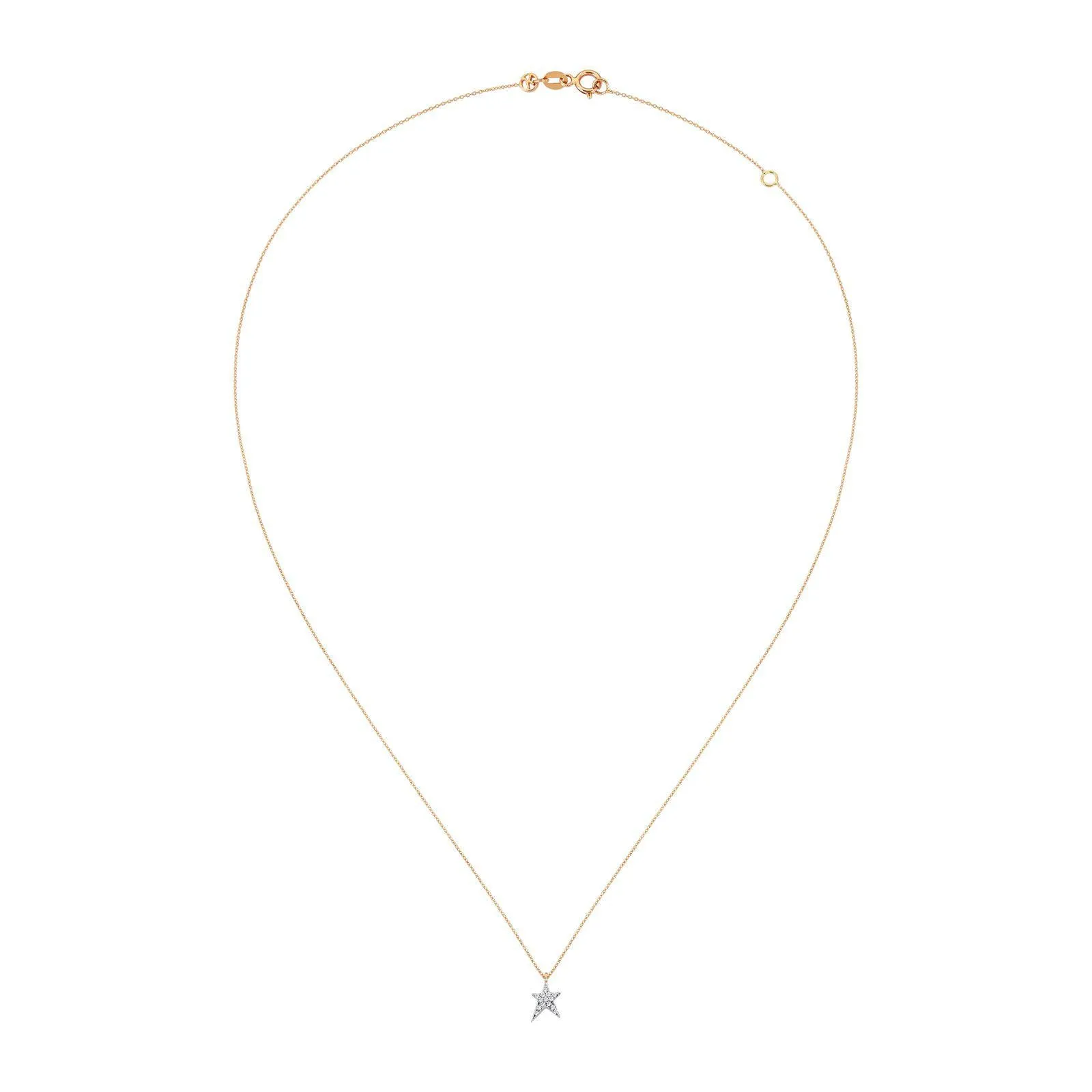 Mini Pave Struck Star Necklace