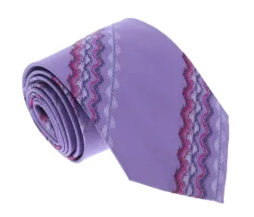 Missoni U4310 Purple Sharkskin Pure Silk Tie