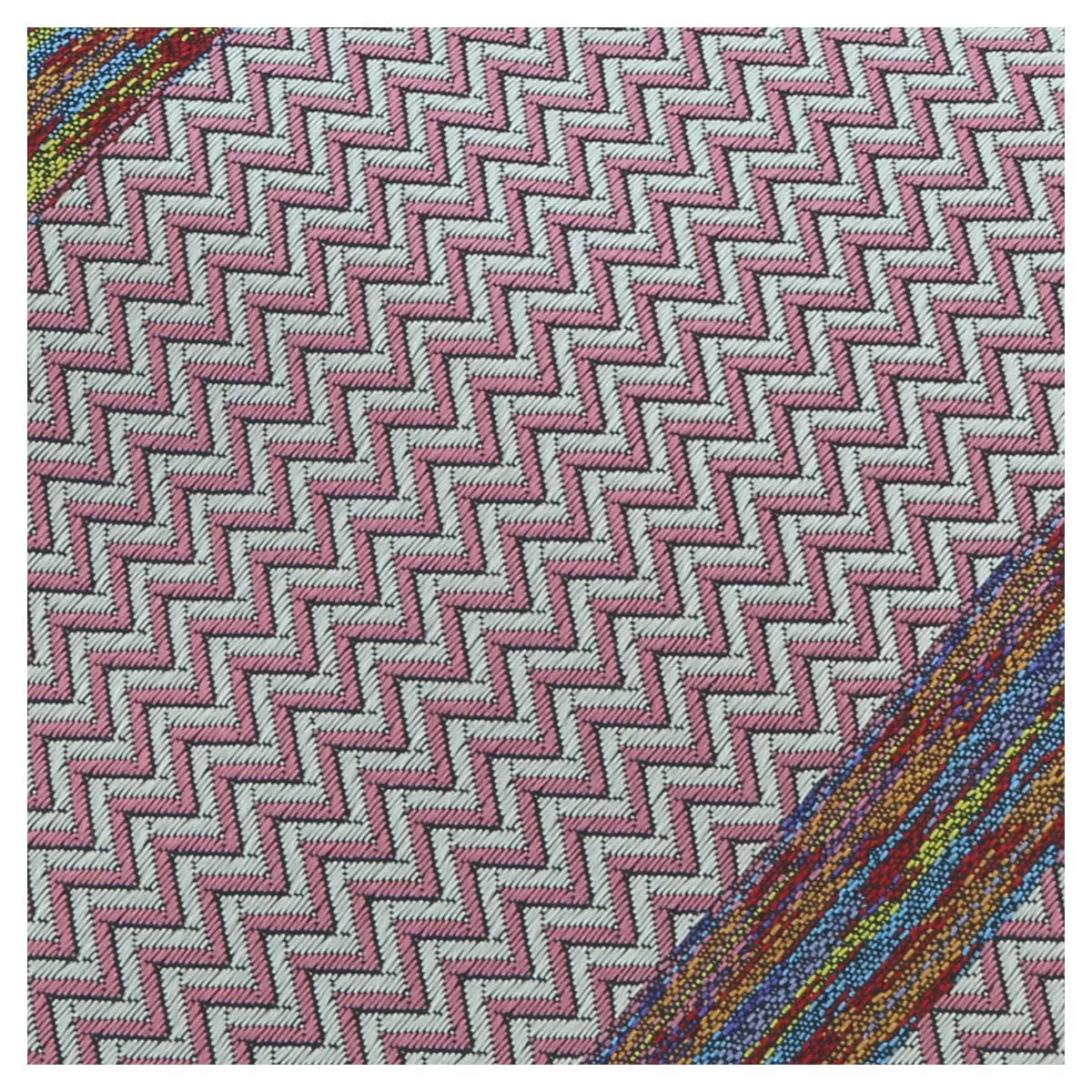 Missoni U4317 Pink/Silver Chevron Pure Silk Tie