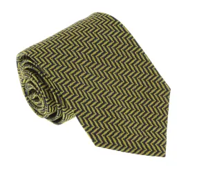 Missoni U4519 Gold Herringbone Pure Silk Tie