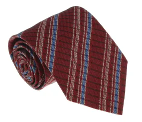 Missoni U4523 Red/Blue Madras Pure Silk Tie