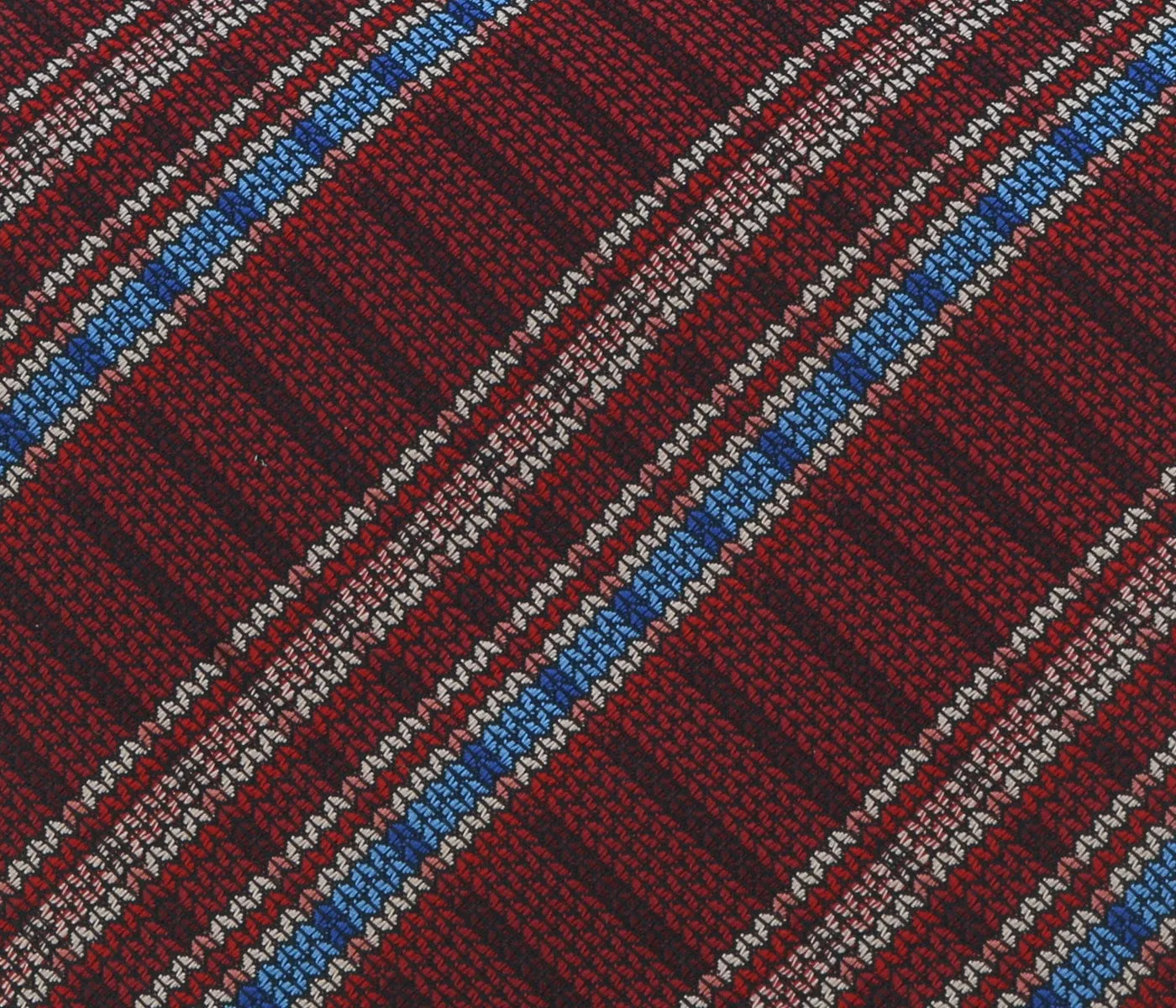 Missoni U4523 Red/Blue Madras Pure Silk Tie