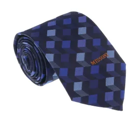 Missoni U5562 Navy/Silver Graphic Pure Silk Tie
