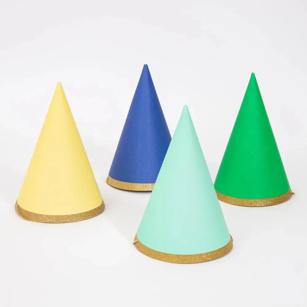Multicolour Party Hats (set of 8)