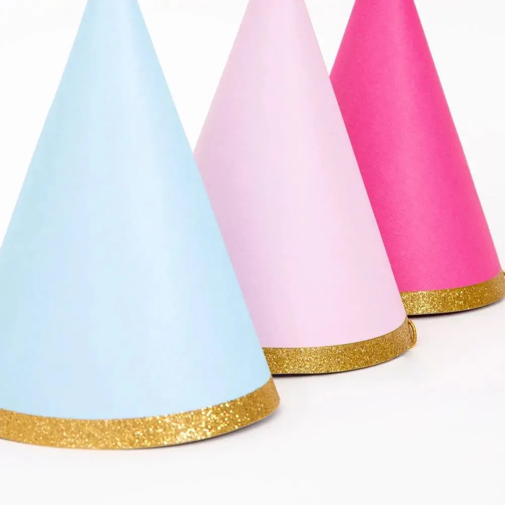 Multicolour Party Hats (set of 8)