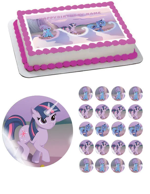 MY LITTLE PONY (Nr3) - Edible Birthday Cake Topper OR Cupcake Topper, Decor