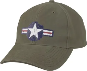 Olive Drab - Adjustable Vintage Air Corp Logo Low Profile Cap
