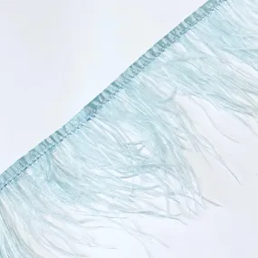 Ostrich Feathers Strung per mtr - Light Blue