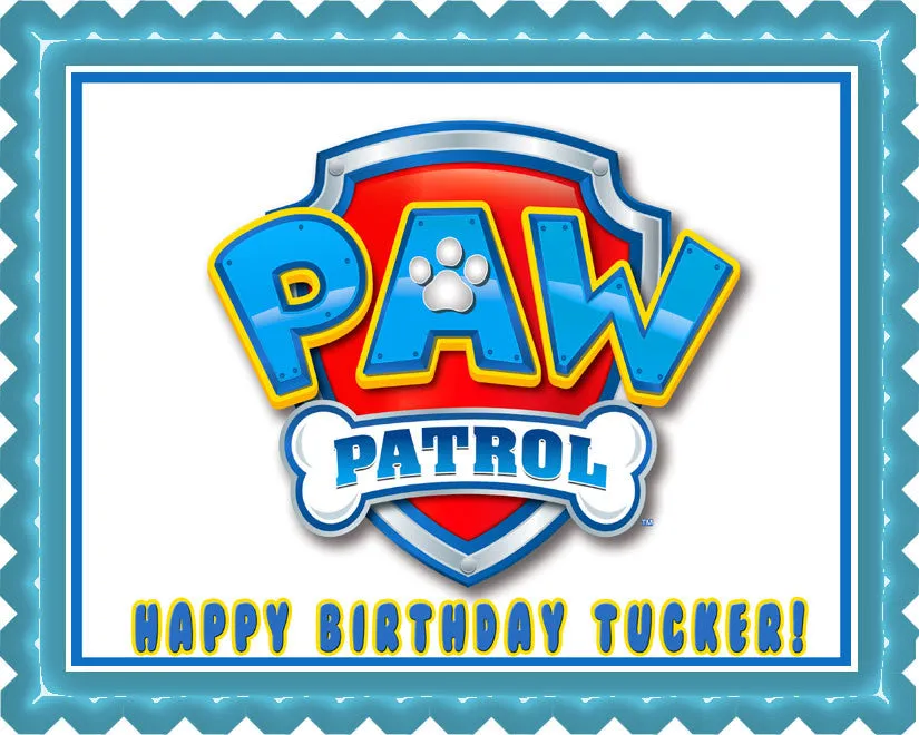 Paw Patrol (Nr4) - Edible Cake Topper OR Cupcake Topper, Decor