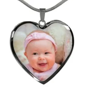 Personalized Heart  Photo Necklace