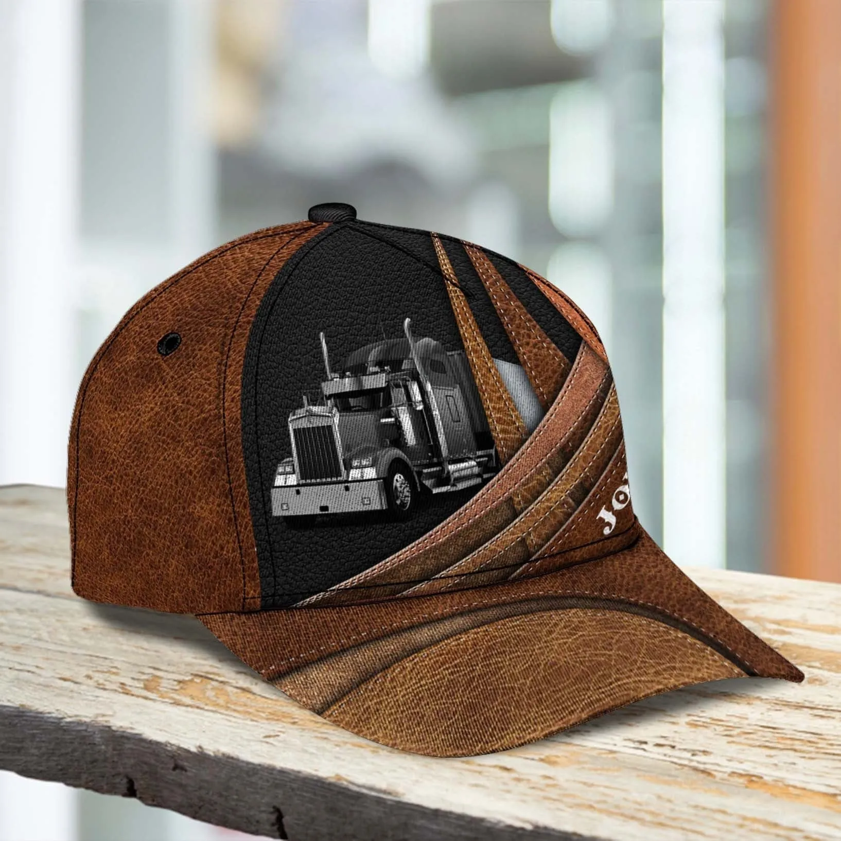 Personalized Truck Driver Cap 3D All Over Prints for Trucker, Gift for Dad Birthday, Father's Day Cap
