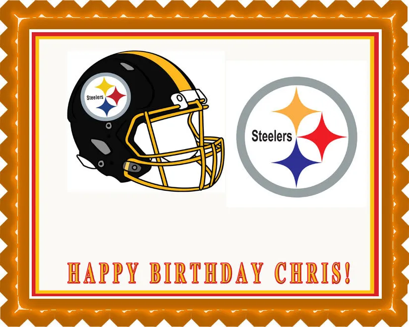 Pittsburgh Steelers - Edible Cake Topper OR Cupcake Topper, Decor