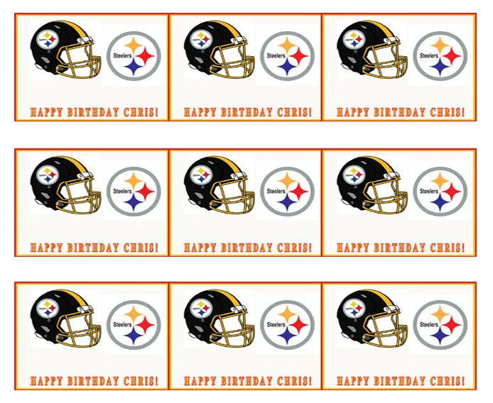 Pittsburgh Steelers - Edible Cake Topper OR Cupcake Topper, Decor