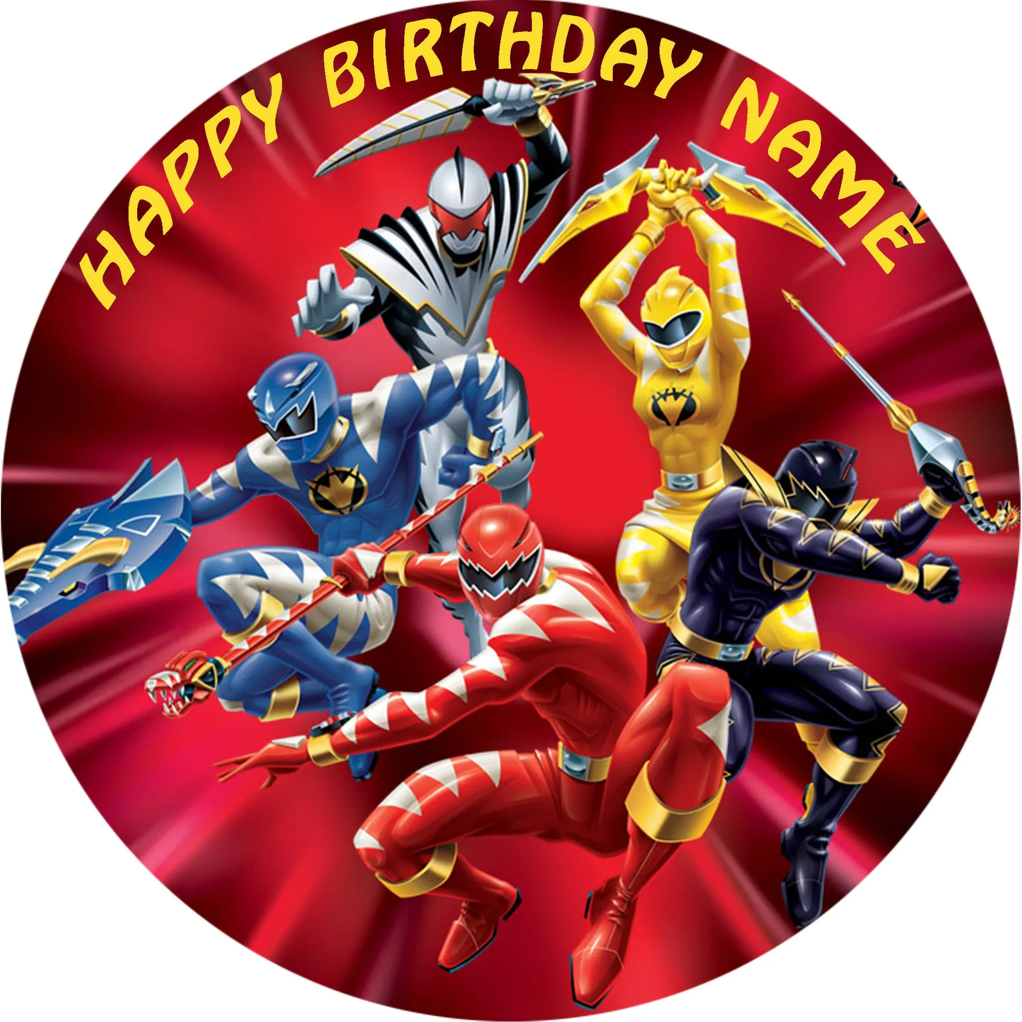 Power Rangers - Edible Cake Topper OR Cupcake Topper, Decor