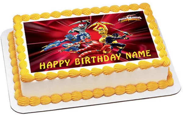Power Rangers - Edible Cake Topper OR Cupcake Topper, Decor
