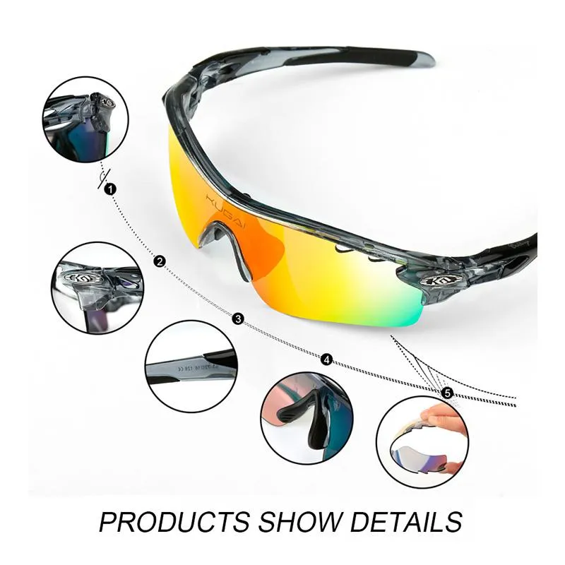 Professional Polarized Cycling Sun Glasses with UV-400 Protection