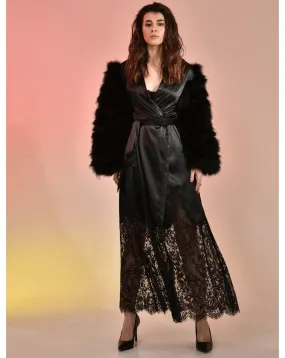 Queen Of Spades Old Hollywood Feather Robe