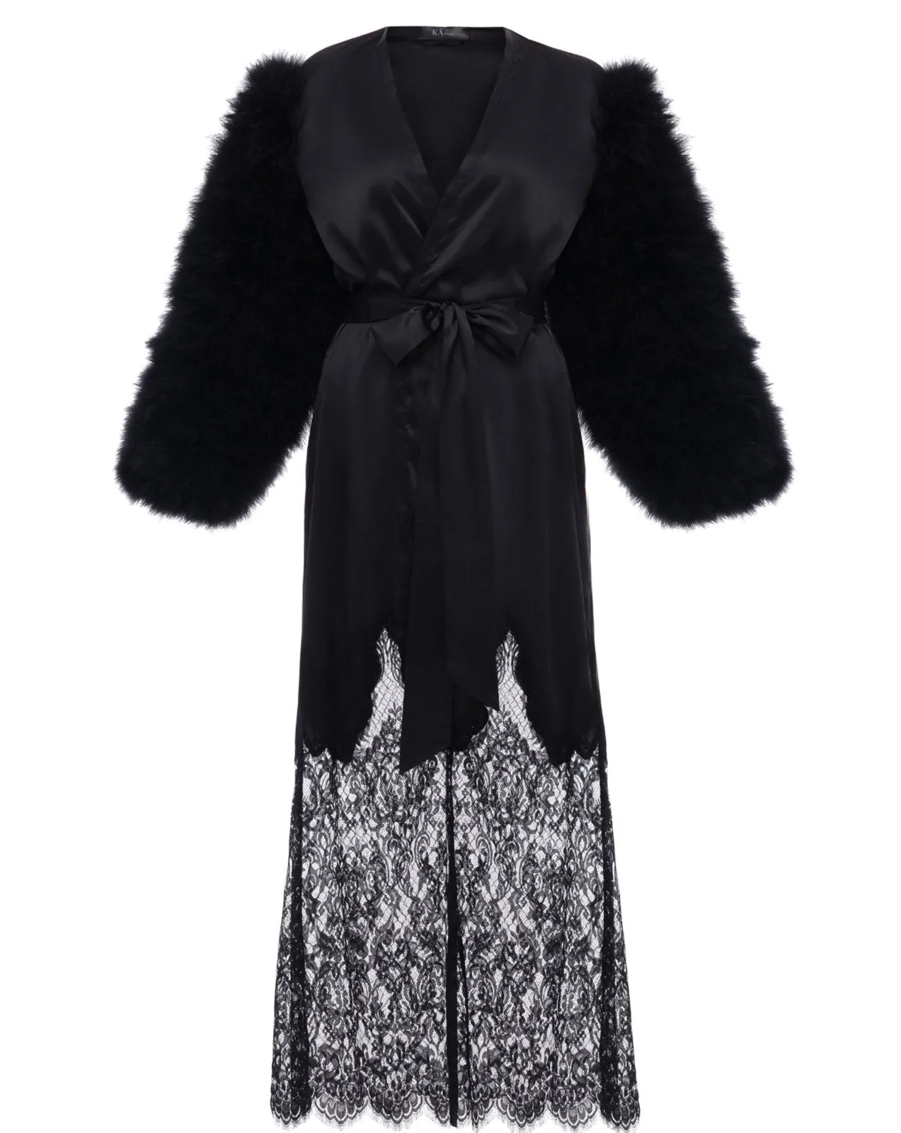 Queen Of Spades Old Hollywood Feather Robe