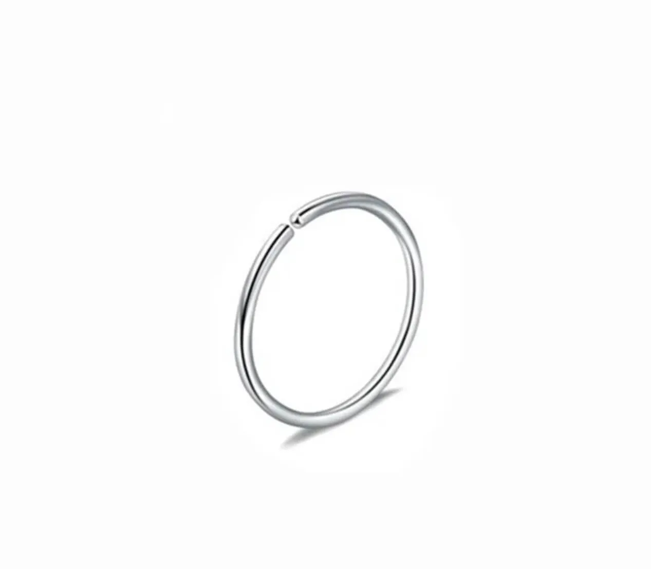 Silver Stainless Steel Nose Ring