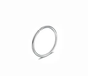 Silver Stainless Steel Nose Ring
