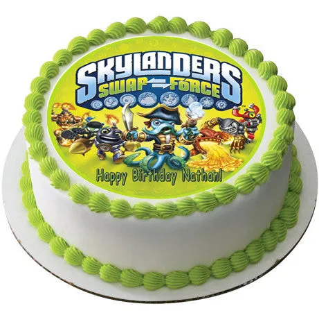 Skylanders Swap Force (Nr2) - Edible Cake Topper OR Cupcake Topper, Decor