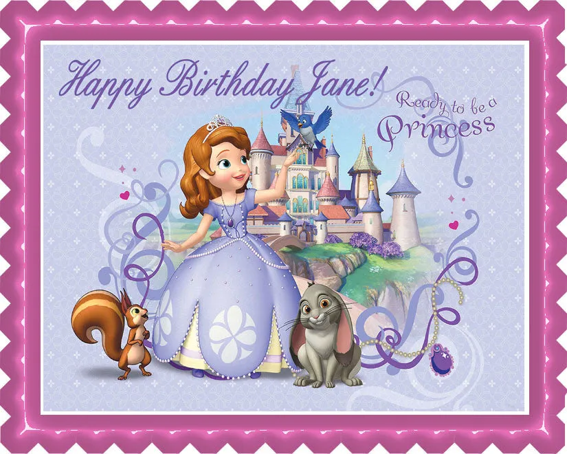 SOFIA THE FIRST - Edible Cake Topper OR Cupcake Topper, Decor