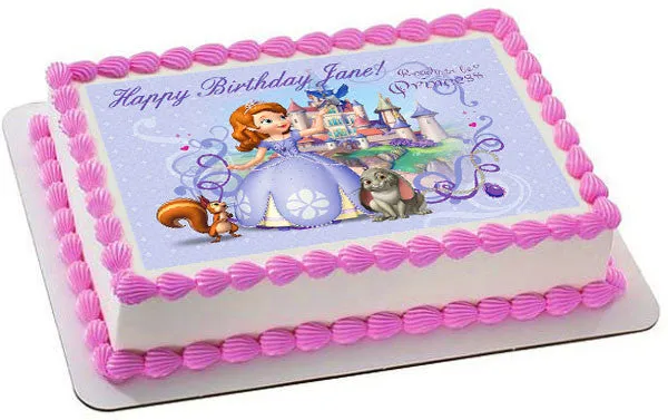 SOFIA THE FIRST - Edible Cake Topper OR Cupcake Topper, Decor