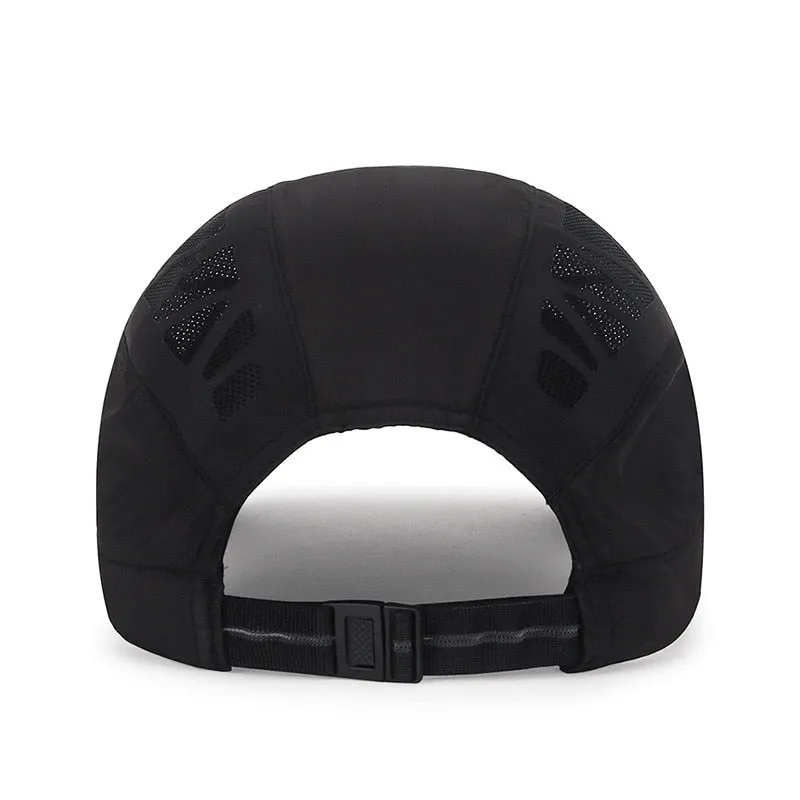 Solid Men's Summer Cap With Mesh Berets Breathable Outdoor Women's Hat Fast Dry Adjustable Size Gorras Planas
