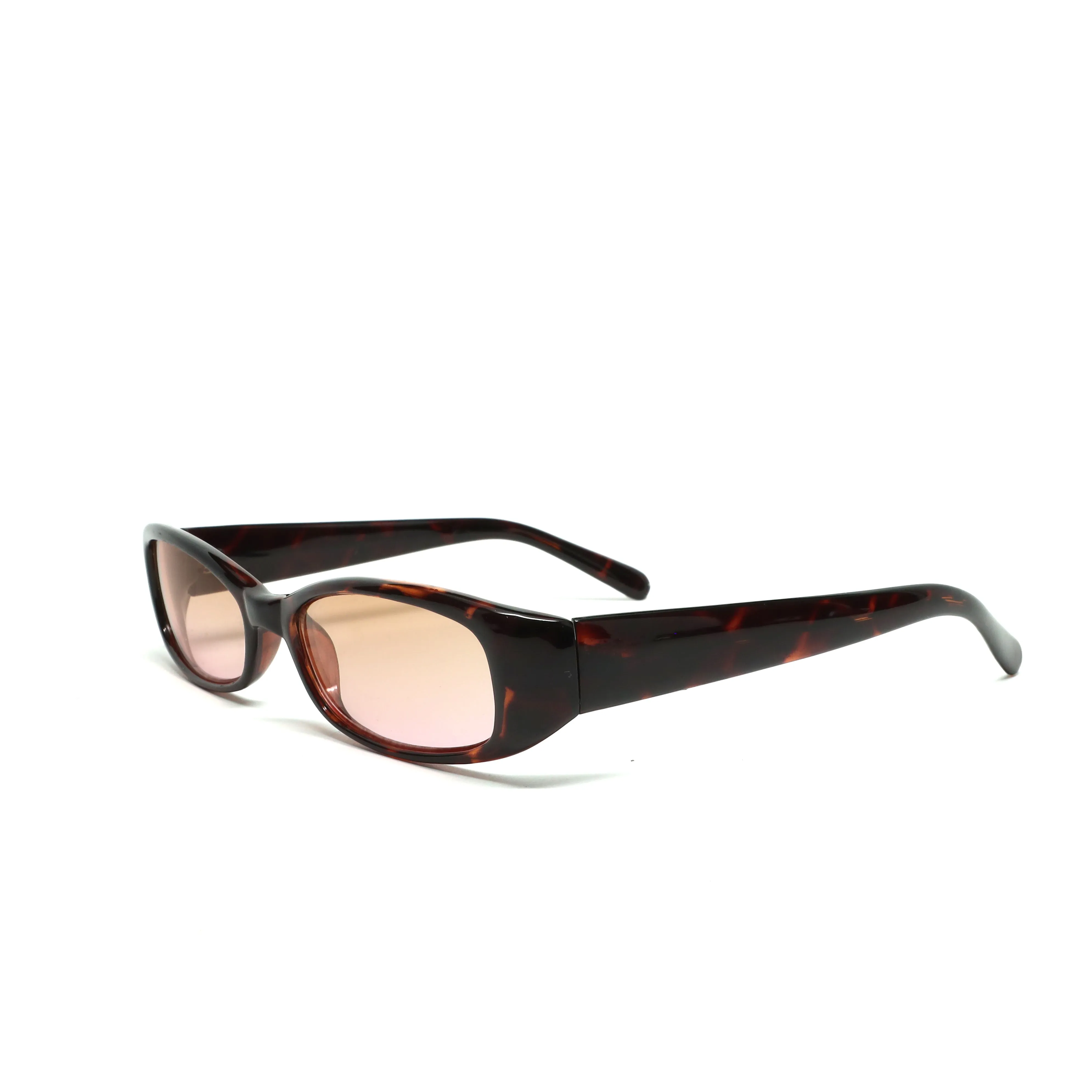 //Style 62// Vintage 90s Rectangle Frame Sunglasses - Light Pink