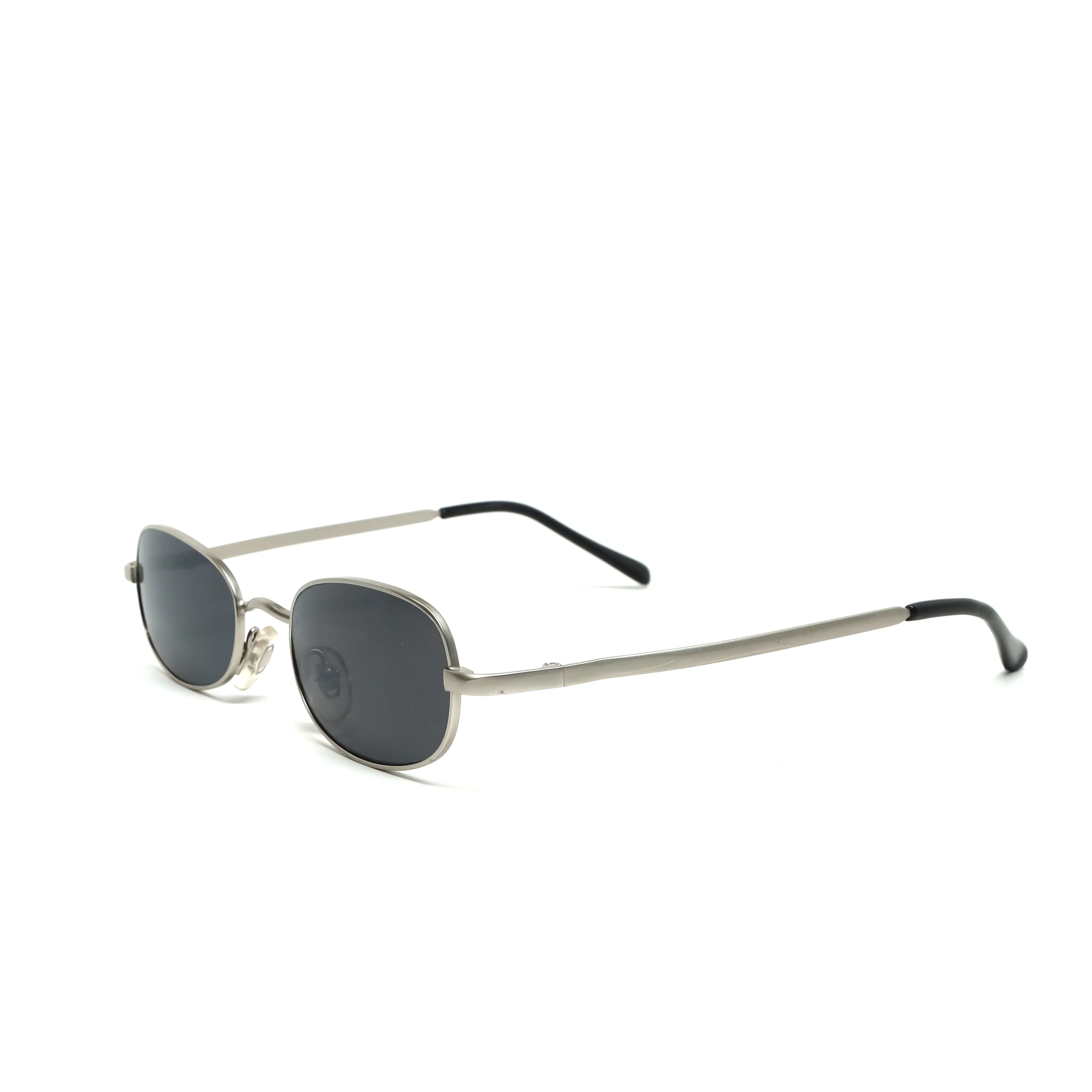 //Style M093 // Vintage 90s Small Size Matrix Style Sunglasses - Silver
