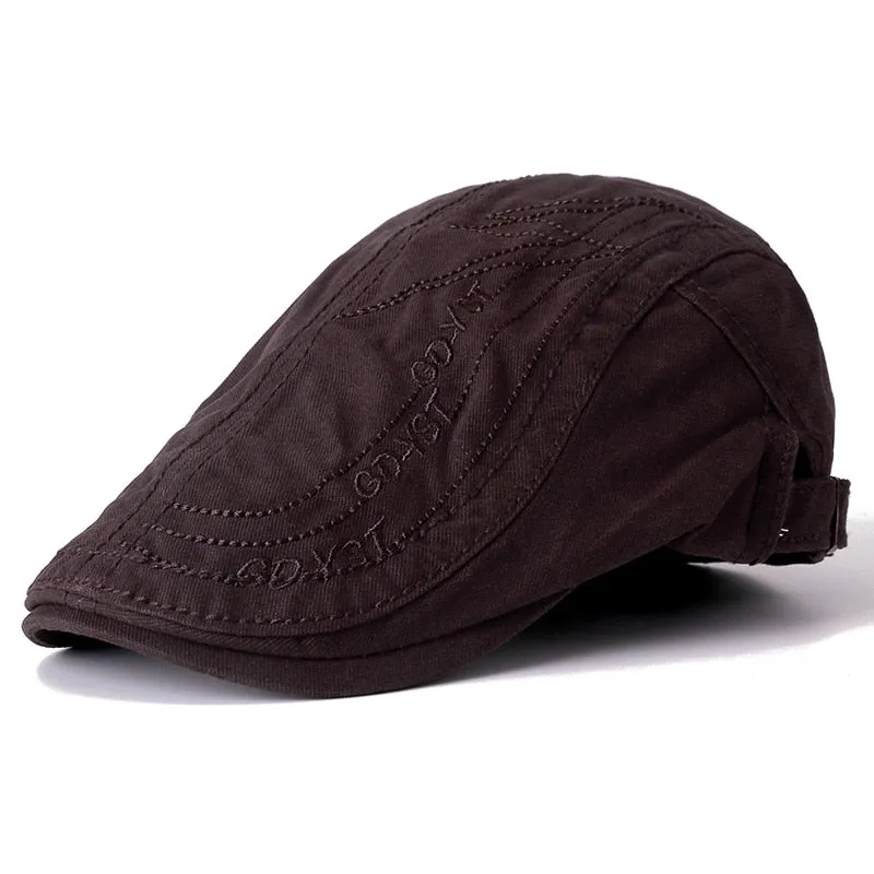 Summer Outdoor Sports Cap Male Cotton Berets For Men & Women Casual Peaked Caps Letter Embroidery Stylish Berets Hats