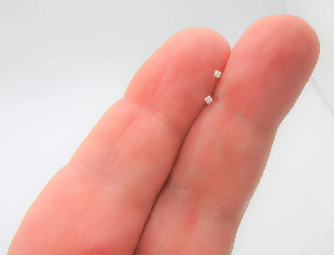 Super Tiny 1mm Diamond Gem Crystal Claw Set Straight Nose Stud L Bend Shape Bent Post Pin Jewelry 22 gauge 22G Nose Jewelry Pin Nostril