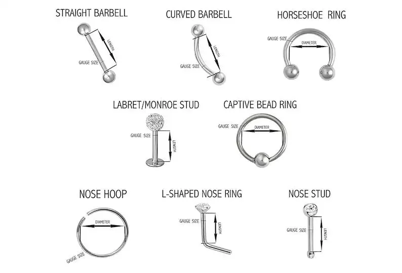 Super Tiny 1mm Diamond Gem Crystal Claw Set Straight Nose Stud L Bend Shape Bent Post Pin Jewelry 22 gauge 22G Nose Jewelry Pin Nostril