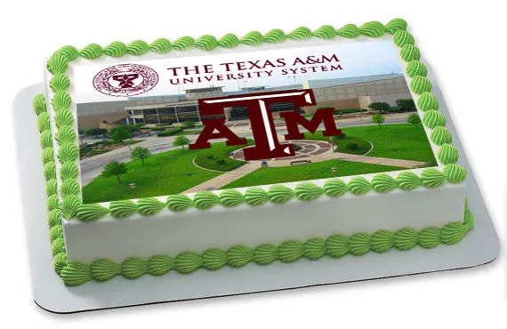 Texas A&M University (Nr2) - Edible Cake Topper OR Cupcake Topper, Decor