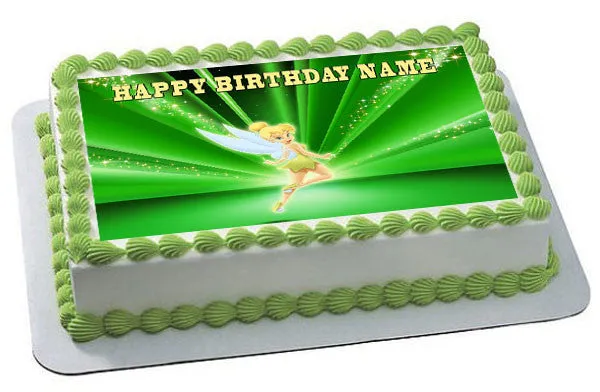 TINKER BELL - Edible Cake Topper OR Cupcake Topper, Decor